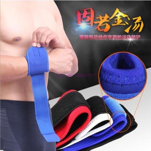 By dhl 200pcs Wristband Wrist Brace Wrist Sport Elastic Wrap Bandage Gym Strap Sports Wrist Support Safety Crossfit Wrap