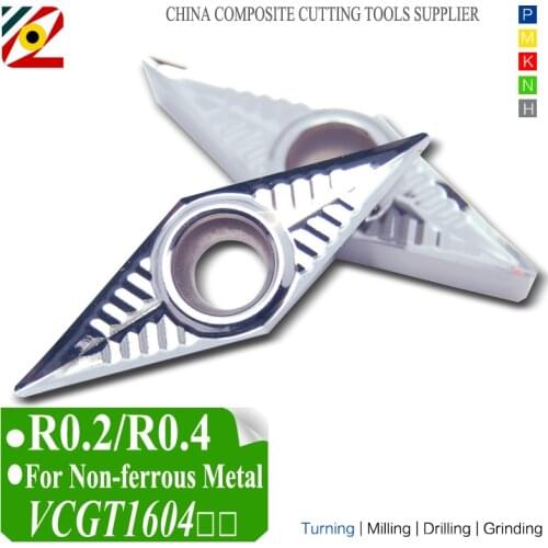 EDGEV 10PCS CNC Carbide Inserts VCGT160402 VCGT160404 VCGT3305 VCGT331 Lathe Cutter Turning Tools Machining Aluminum Copper