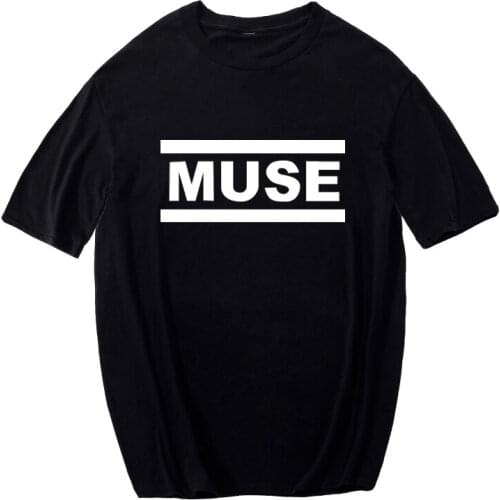 Muse hip hip hipster 100% cotton t-shirt men summer tops 2021 loose streetwear vintage aesthetic t shirt men clothing harajuku