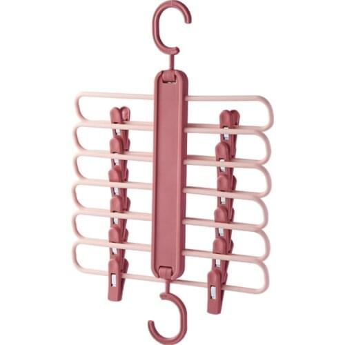 Multi-layer Drying Rack Magic Hanging Clothes Pant Hanger Rack Multifunction