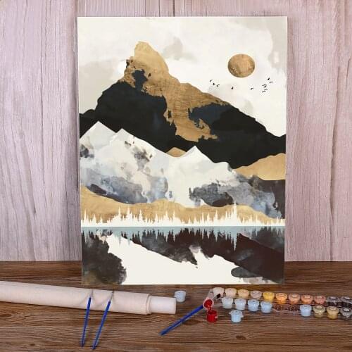 Modern Abstract Landscape DIY Painting By Numbers Complete Kit Acrylic Paints 50*70 Painting On Canvas New Design For Art