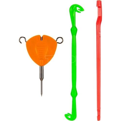 Fishing Knot Hooks Tier Tool Set, Fishing Hook Tier Line Tying Tool With Sub-line + 2 PCS Single&Double Hook Fast Knot Tyer Tool