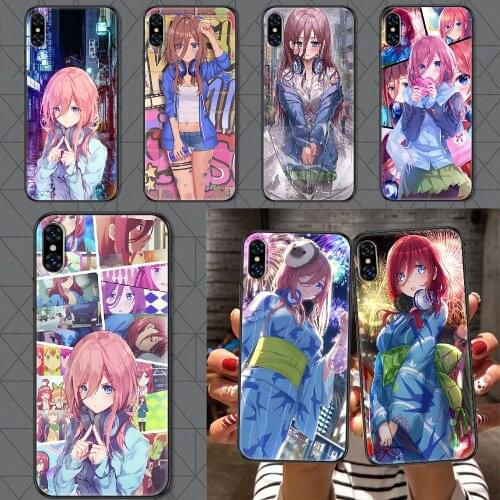 Nakano miku Anime Phone Case Cover Hull For iphone 5 5s se 2 6 6s 7 8 12 mini plus X XS XR 11 PRO MAX black pretty waterproof