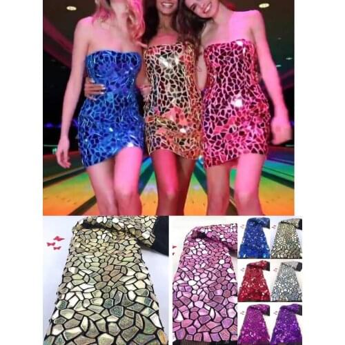 New arrivals African velvet sequined lace fabric 2021 high quality lace Nigeria French mesh lace fabric 5 yards for dress 3115