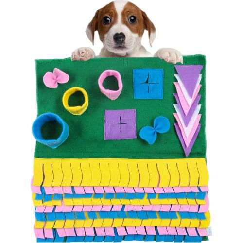 Pet Sniffing Training Blanket Pet Dog Snuffle Mat Detachable Fleece Pads Dog Mat Relieve Stress Nosework Puzzle Toy Pet Nose Pad