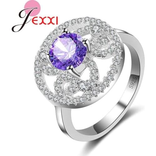Hot Silver Color Engagement Rings For Women Austria Crystal Zircon Jwelry Proposal Rings Female Anel Bijoux Top Quality