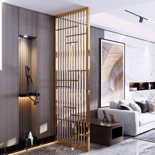 Luxury Stainless Steel Screen, Entrance Partition, Living Room And Bedroom Shelter, Household Metal Screen
