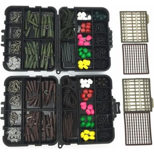Carp Fishing Accessories Combo Hooks Rubber Tubes Safety Lead Clip Swivels Beads Sleeves Corn Lures Baits Silicone Tube Peg