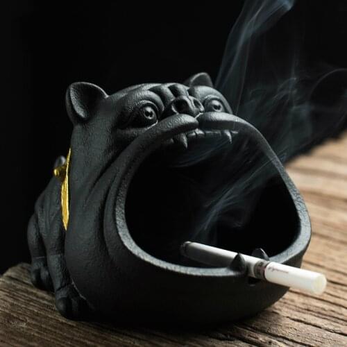 Cute Cartoon Dog Ceramic Ashtray High Capacity Funny Ashtray Home Use Cute Ashtray Creativity Windproof Ashtray For Car Asbak