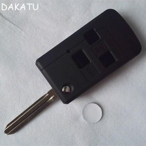 DAKATU Replacement For Toyota Rav4 Corolla Camry Echo Prado Celica Tarago TOY43 3 button flip remote key case shell
