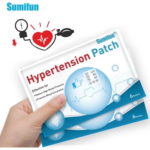 Sumifun 12Pcs Hot Sale Hypertension Patch For Reduce Control High Blood Pressure Plaster Chinese Herbal Lower Blood Pressure