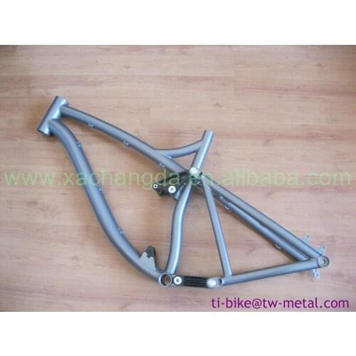 Titanium Full Suspension Bike Frame Custom Titanium MTB Suspension Bicycle Frames China Titanium Full Suspension Bike Frames