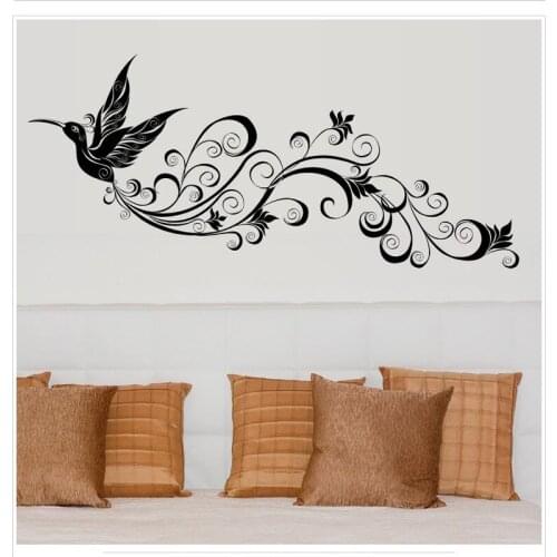 Mew HM19082 birds silhouette sitting room bedroom glass background porch is decorated can remove the wall stickers