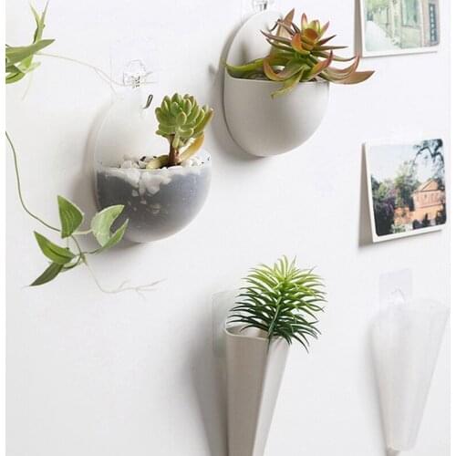 1Pcs Plastic Wall Hanging Flower Vase Pot Wall Flower Basket Rural Garden Home Decoration Flower Basket Home Decor