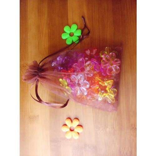 100pcs 17*23cm Brown Organza Gift Bag Jewelry Packaging Display Bags Drawstring Pouch For Bracelet/necklace Mini Yarn Bag