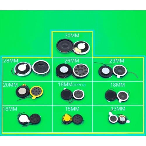 13mm 15 16 18mm 20 23 26 28mm 30mm Round Loud Speaker Buzzer Ringer Earpiece Speaker With Flex Cable Repair Part For Phone etc
