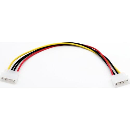 1x 4 pin LP4 Molex Male to 4 Pin Male Plug Power Extension Adapter Connector Cable 30cm/1ft