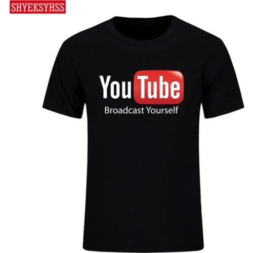 2020 New summer fun men Tshirt YouTube printed cotton t shirt mens YouTube mens womens brand T-shirt cotton tops XS-3XL