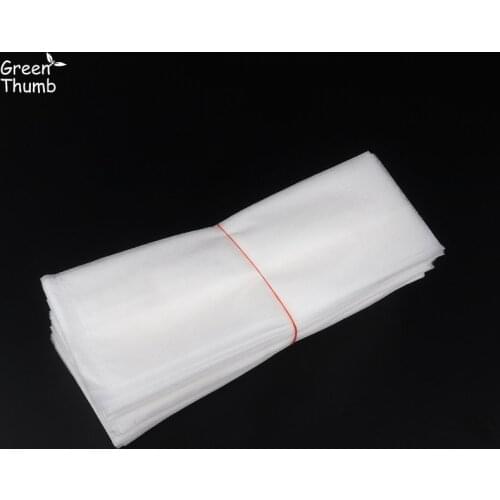 50pcs 15*19cm White Non-Woven Nursery Bags, Transplant Grafting Flat Mouth Nursery Bags