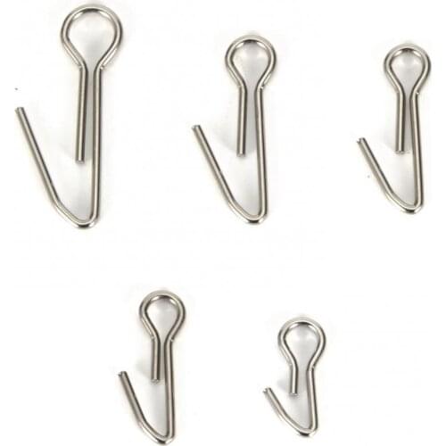 60%HOT 100Pcs Stainless Steel Fishing Connecting Pins Swivel Soft Lure Hook Accessories