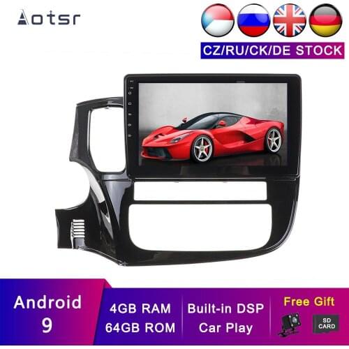 AOTSR Android 9 Car Navigation For Mitsubishi Outlander 2014-2019 Head Unit Car Player GPS Stereo Tape Recorder with DSP 4+64G