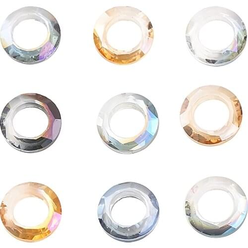 6/8/10/14MM Czech Glass Round Beads With Large Hole Crystal Big Hole Beads Spacer For DIY Making Earing Accessories Ornaments