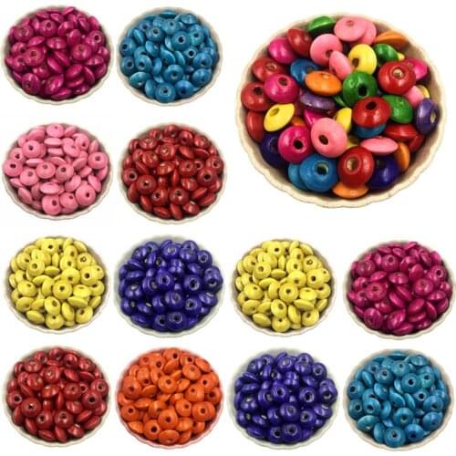 100Pcs 8mm Wood Abacus Beads Loose Beads Jewelry Accessories For Jewelry Making Handmade Diy Jewelry Accessories Jewelry