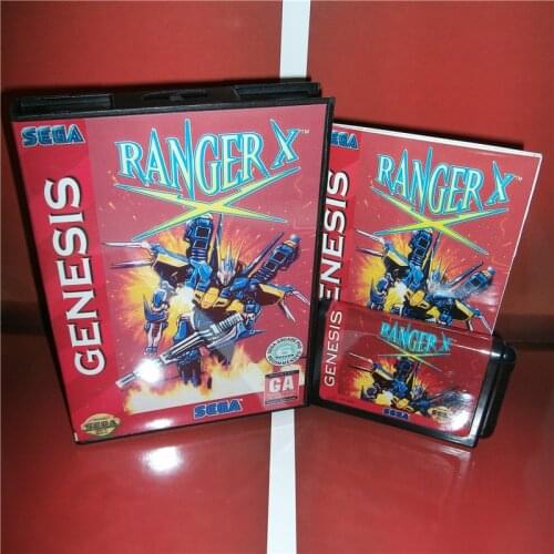 Ranger X US Cover with box and manual For Sega Megadrive Genesis Video Game Console 16 bit MD card