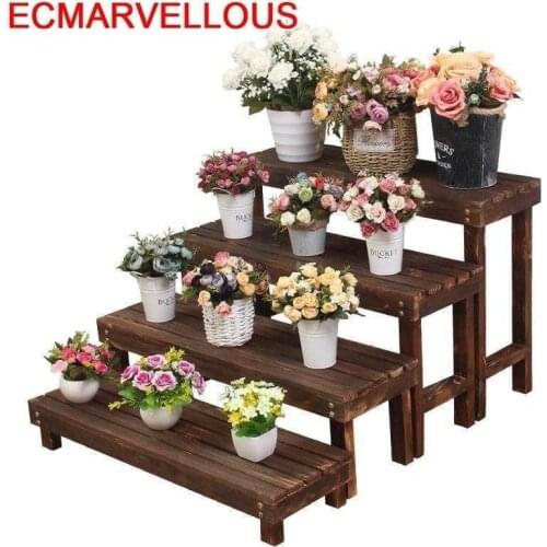 Wood Indoor Jardin Etagere Pour Plante Estanteria Para Plantas Rack Outdoor Flower Stojak Na Kwiaty Dekoration Plant Stand