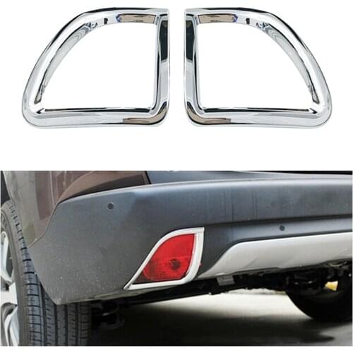 For Peugeot 2008 2014 - 2019 Rear Fog Light Frame Cover Trims ABS Fog Lamp Sticker