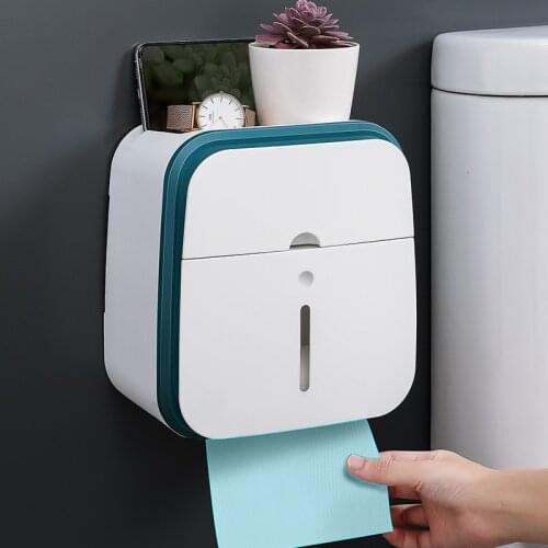 Home Storage Organization Double Layer Storage Box Kitchen Drawer Organizer Bathroom Waterproof Plastic Toilet Paper Tissue Box
