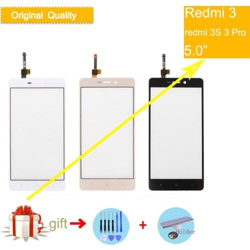 Felfial Original TouchScreen For Xiaomi Redmi 3 3S Pro mi3 3x 3s Pro Touch Screen Digitizer Touch Panel Sensor Front Glass Lens
