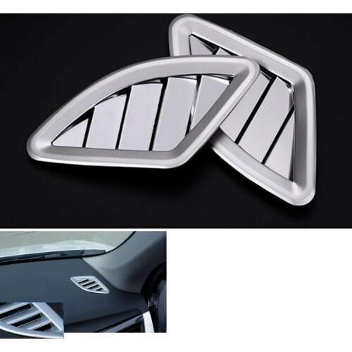 Car Interior Dashboard Upper Air Vent Outlet Trim Cover ABS Frame Decoration Fits For BMW X1 E84 2016 Car Styling