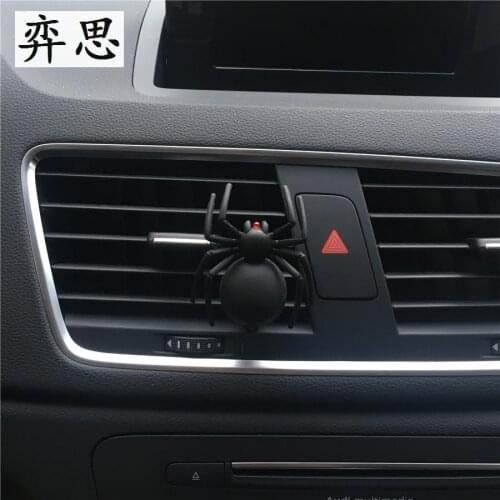 Exquisite car air freshener Lovely little spider Automotive Styling jewelry Plastic colored spider Ladies car perfume clip