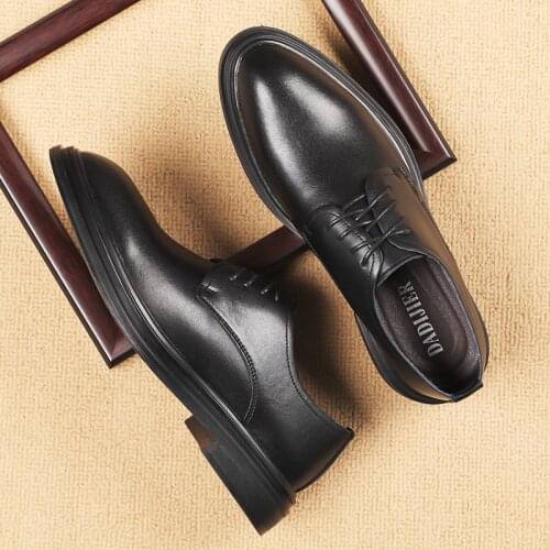 Luxury Brand Classic Man Pointed Toe Dress Shoes Mens Pu Leather Black Wedding Shoes Male Oxford Formal Shoes Plus Size bnm78