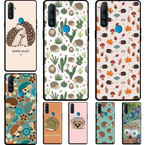 Prickly Hedgehog Cute Cartoon Case For OPPO Realme 8 Pro C3 C15 C21 6 7 Q3 Pro GT Neo Cover For OnePlus 9 8 Pro 8T Nord