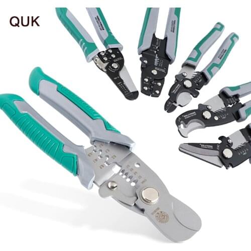 QUK Multitool Pliers Crimping Tool Wire Stripper Cable Cutter Crimper Pliers Set Snap Ring Terminals Crimpper Repair Hand Tools