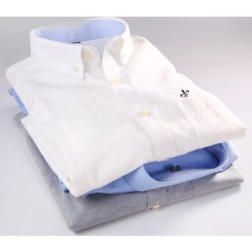 Camisa Social Masculina Manga short Oxford Camisa Male Shirts Men Shirt Dudalinas Brand Clothing Casual Slim Fit Chemise Homme