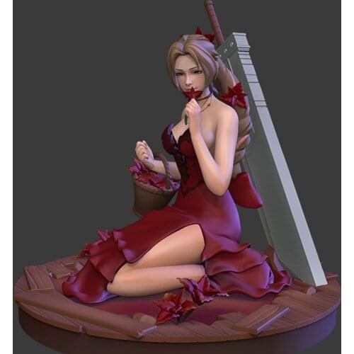 Unpainted GK Resin Figure 1/6 Scale Aerith Gainsborough Dress ver. Model Kit Self-Assembled Colorless Figures Kit No.77