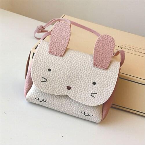 2021 New Hot Sale Girls PU Coin Purse Bag Wallet Kids Rabbit One Shoulder Bag Small Coin Purse Change Wallet Kids Bag