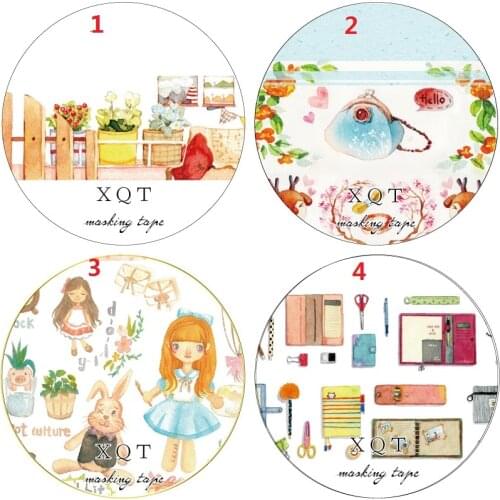 New Arrival 7M Washi Paper Tape Paper Masking Tape Stickers Decorative Sticker Adhensive Tape OK007