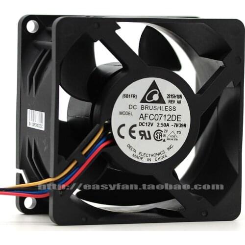NEW DELTA AFC0712DE 7CM 7038 12V 2.50A 4lines server cooling fan