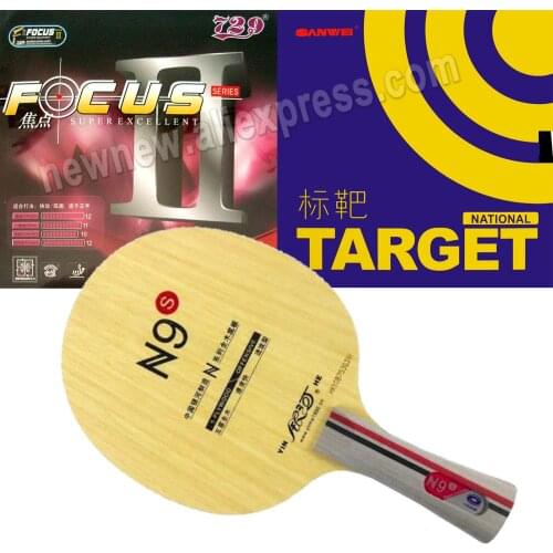 Pro Table Tennis Combo Racket Galaxy YINHE N9s Blade with 729 FOCUS II and Sanwei TARGET National PingPong Rubber