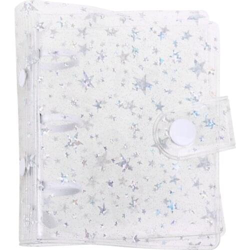 Transparent 3 Holes Mini PVC Loose Leaf Notebook Notepad Sheet Shell File Folder Cover