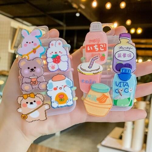 5PCS New Glittering Rabbit Bear Princess Headwear Kids Elastic Hair Bands Children Hair Ropes Girls Accessories Baby Headdress