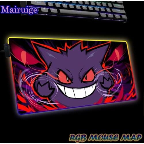 RGB Mouse Pad Funny Elves Large LED Lights Anime Mousepad Computer Keyboard Desk Mat Large Gamer Table Rug Gaming Accessories