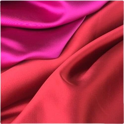 Width 58'' Pure Color High Grade Silk Satin Mercerized Fabric By The Yard For Curtain Pillow Material