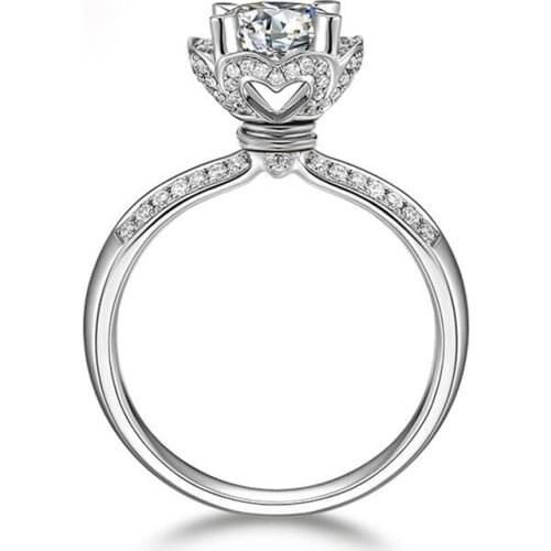 Sterling Silver 925 Diamond Earring Ring for Women Wedding Couple Diamond Fine Jewelry Set Silver Wedding for Luxury Gifts