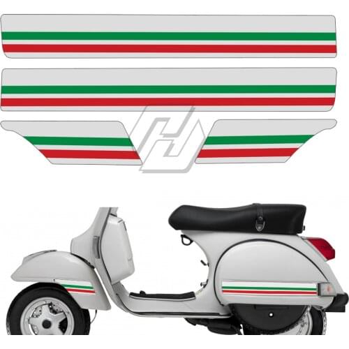 Motorcycle Side Panel Reflective Stickers Case for Vespa PX T5 Scooter-5 Decal