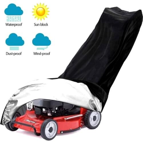 Universal Push Lawn Tractor Mower Cover Oxford Cloth Waterproof Weather Resistant with Dust Protection Black